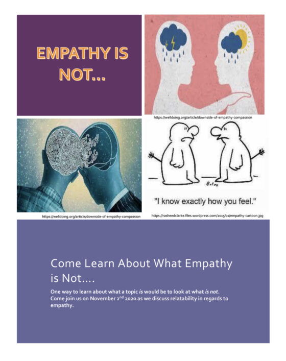 Empathy is Not….